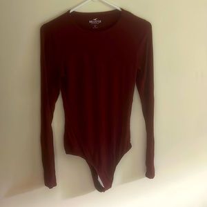 Maroon Hollister body suit